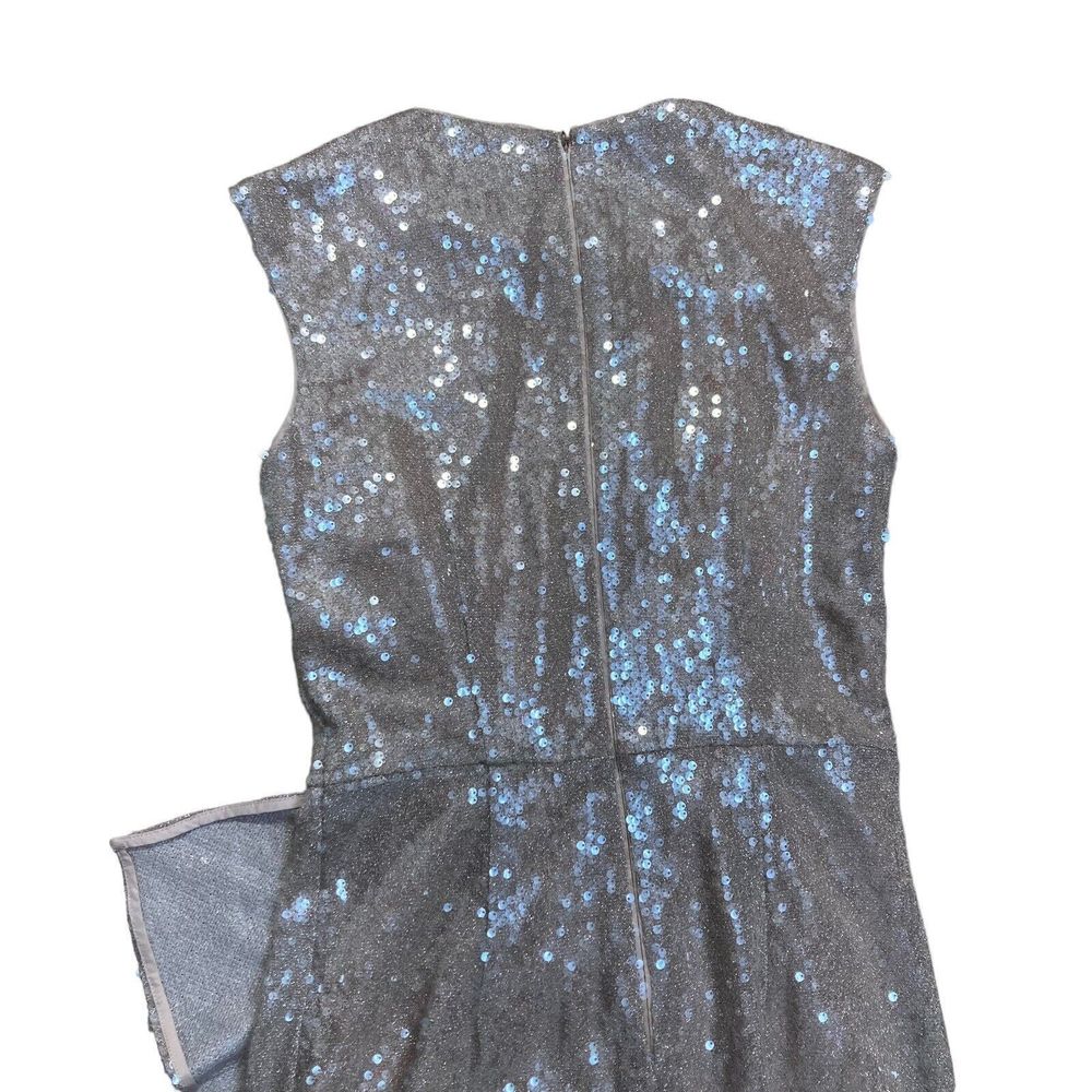 Kay Unger Size 4 Carla Shirred Sequin Dress Drape Light Pink Evening Gown NWOT - Picture 4 of 10